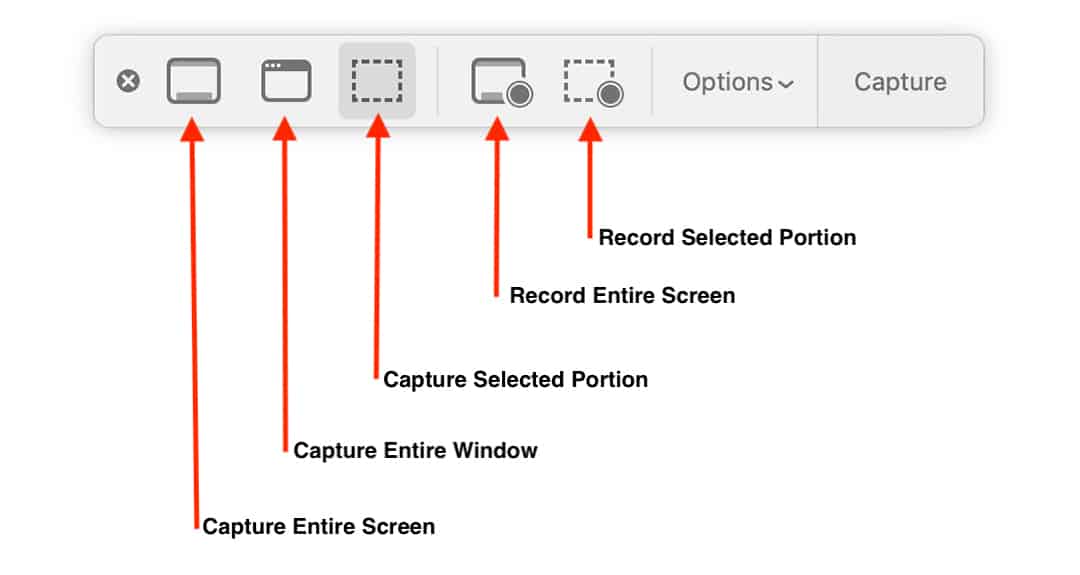 select an area for screenshot mac